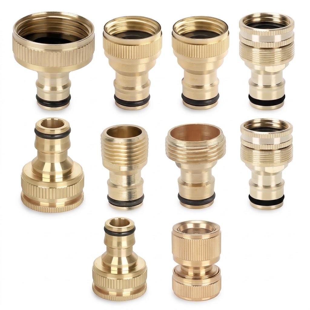 Spoke Nipple Brass - Messing 1/2 3/4 1 Zoll Stecker-Buchse-Gewinde
