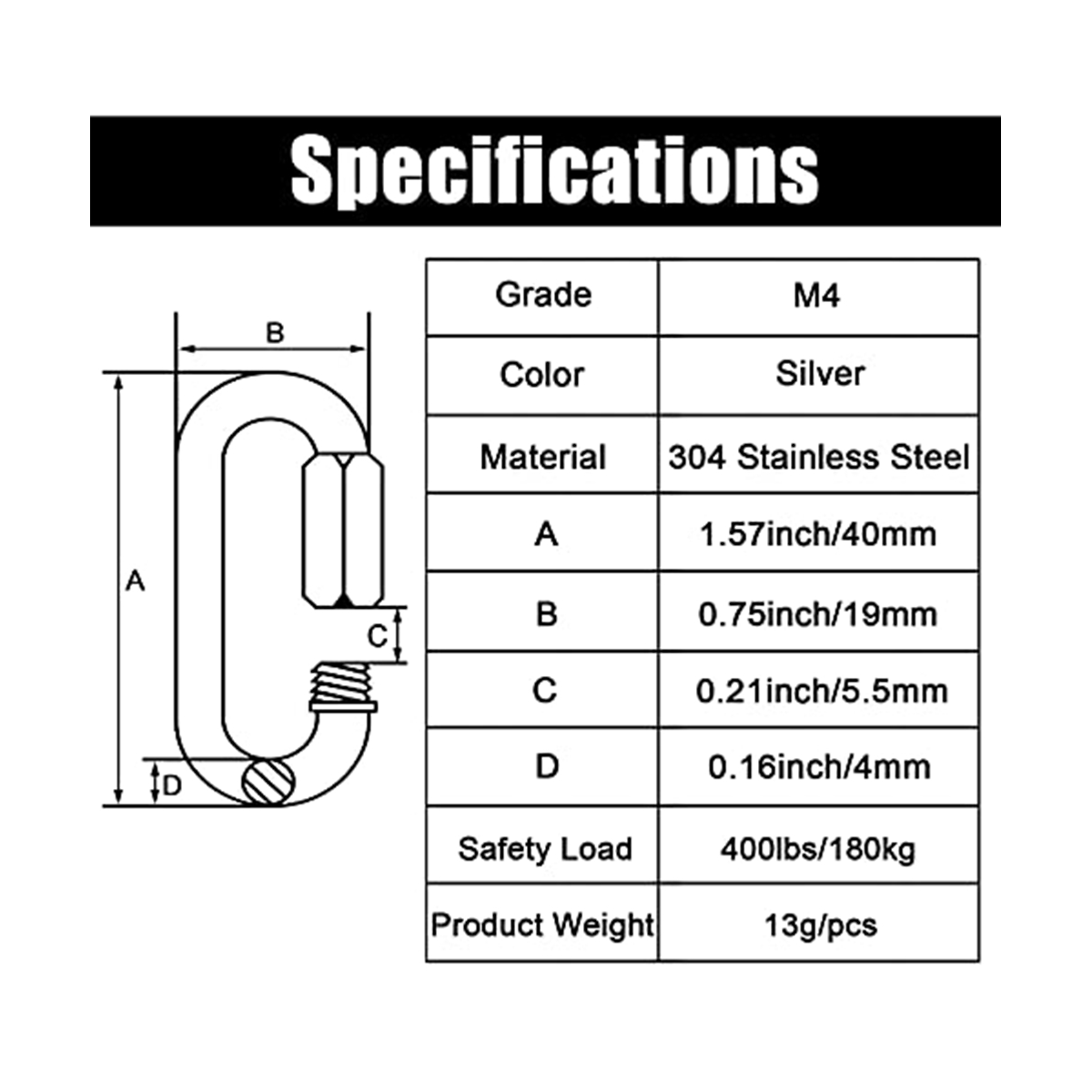 12er-Pack Quick Link 5/32 Zoll – Chain Quick Link Bewertung und Preis