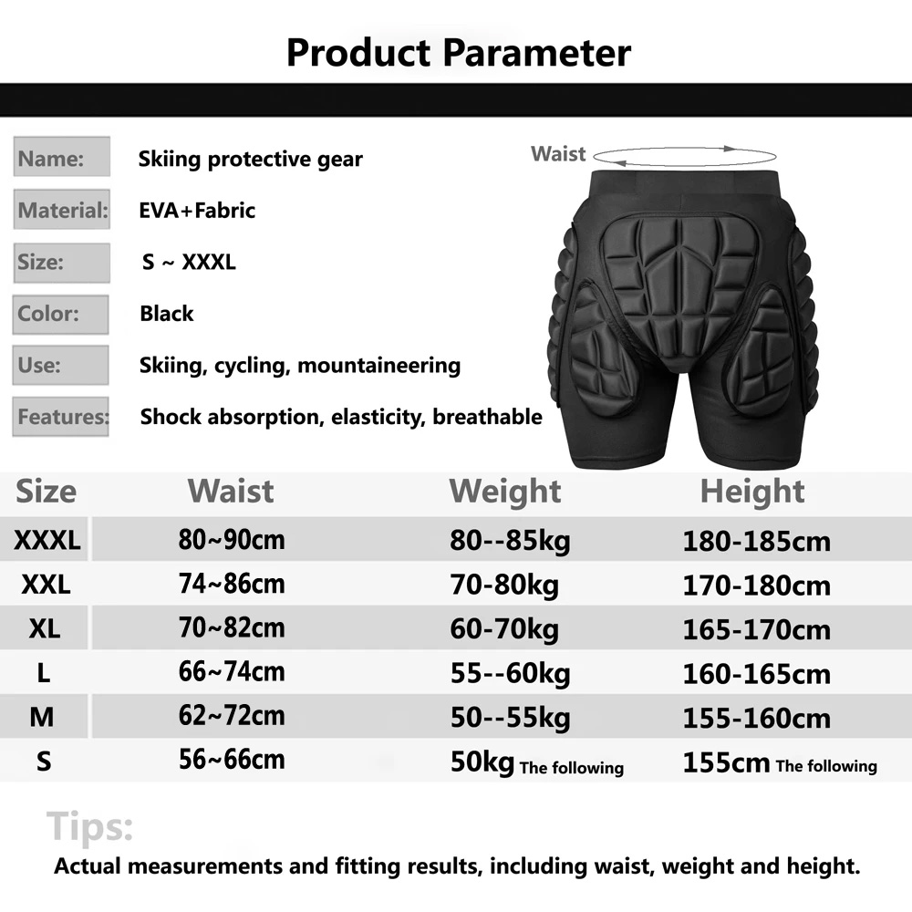 Neue Ski Shorts Skating Hüftsc – Mountain Biking Elbow Pads Bewertung und Preis